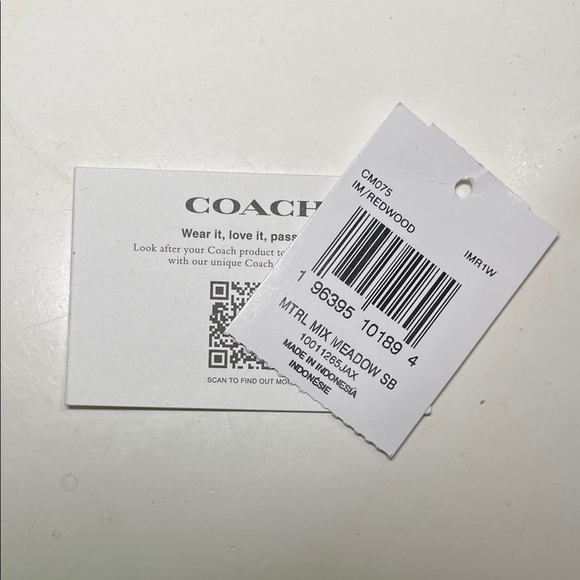 Coach ‘Meadow’ Leather & Suede Tote Bag in REDWOOD - Picture 6 of 9